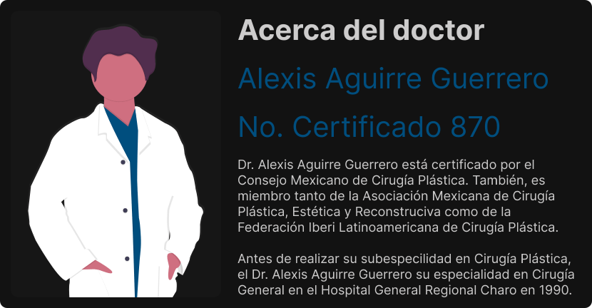 Sección de una página web mostrando a un doctor junto a su semblanza